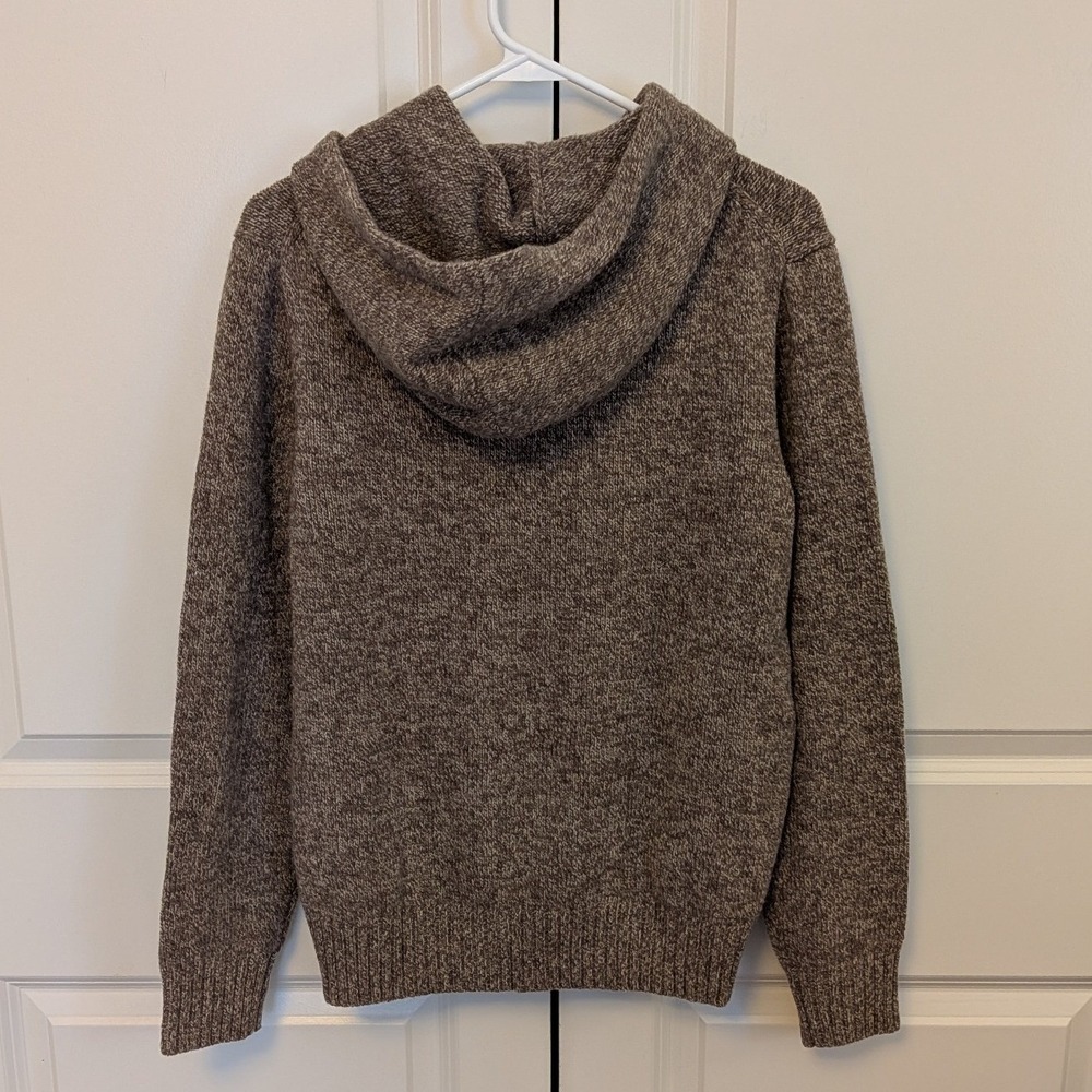 Polo Ralph Lauren Womens Polo Bear Brown Wool Cashmere Hooded Sweater Sz Med NWT - Picture 2 of 10